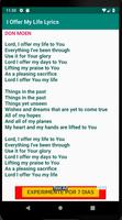 I Offer My Life Lyrics capture d'écran 2