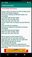 I Don't Care Lyrics Affiche