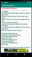 I Don't Care Lyrics تصوير الشاشة 1