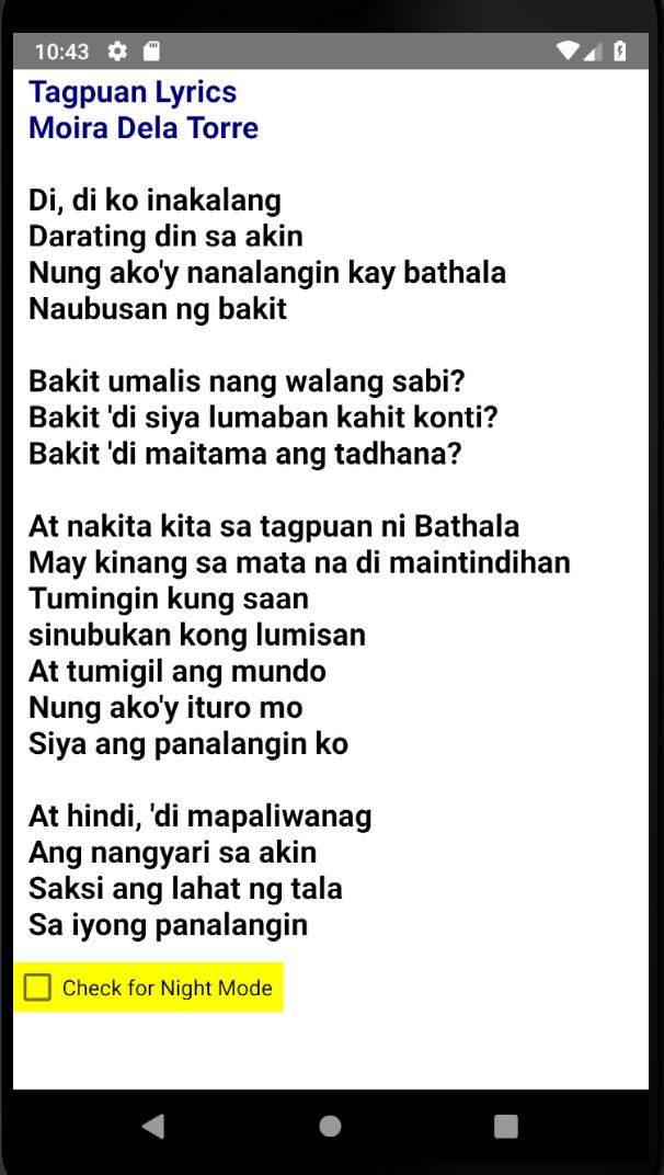 English tagpuan lyrics Speaking to