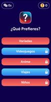 Qué Prefieres? Juego preguntas Poster