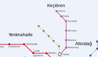 Ankara Metro Map captura de pantalla 2