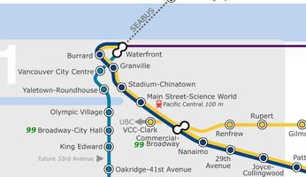 Vancouver Metro Map โปสเตอร์