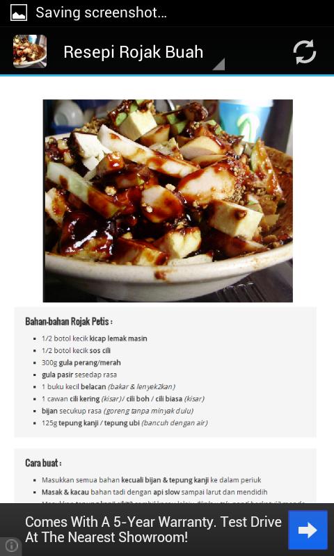 Resepi Rojak Buah Pour Android Téléchargez Lapk