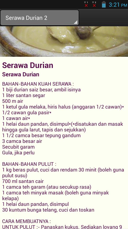Resepi Pulut Durian For Android Apk Download