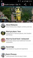 Kuala Lumpur, Malaysia - Eat, Travel, Love Poster