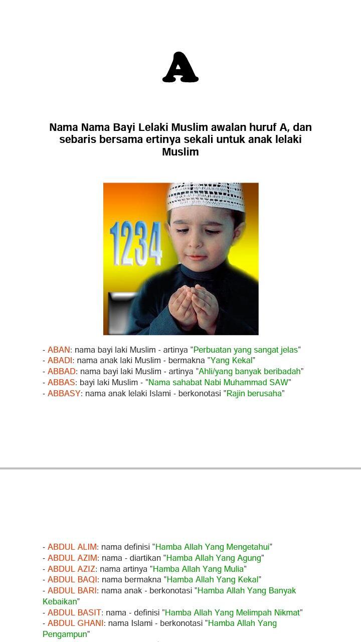 Nama Anak Laki Islam Awalan Huruf A 2 Youtube