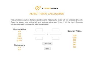 Aspect Ratio Calculator الملصق