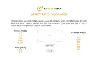 Aspect Ratio Calculator Plakat