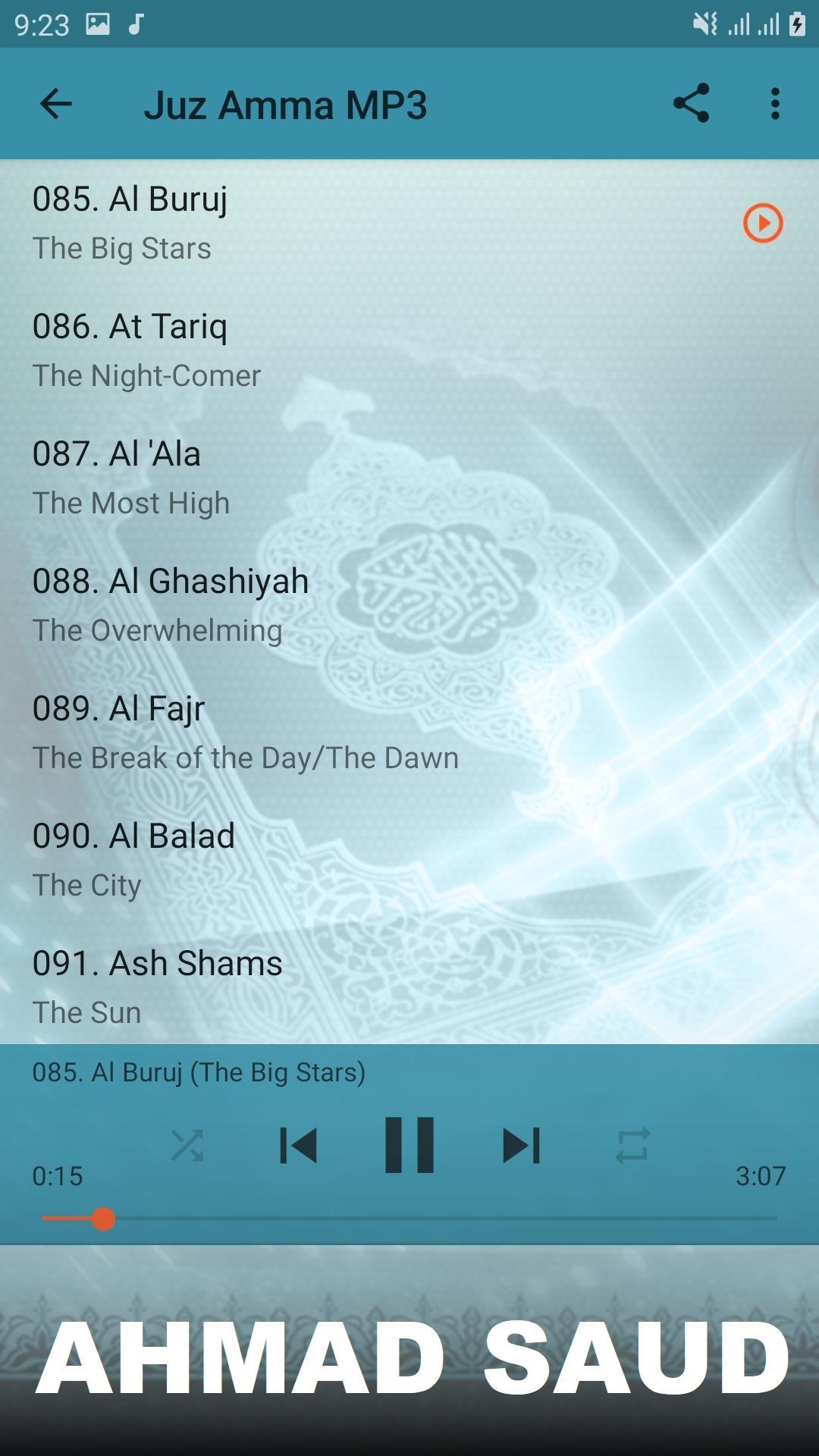 Ahmad Saud Quran Juz Amma MP3 APK for Android Download