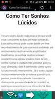 Como Ter Sonhos Lúcidos capture d'écran 1