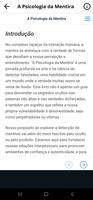 A Psicologia da Mentira تصوير الشاشة 1