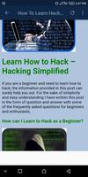 برنامه‌نما Learn How to Hack – (Guides) عکس از صفحه