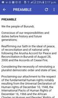Burundi Constitution capture d'écran 3