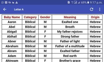 Biblical Names poster