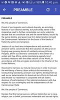 Cameroon Constitution captura de pantalla 1