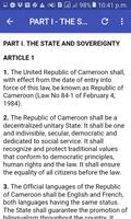 برنامه‌نما Cameroon Constitution عکس از صفحه