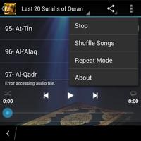 Last 20 Surahs of Quran MP3 capture d'écran 3