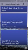 Sudais,Shuraim,Mahir QURAN MP3 capture d'écran 1