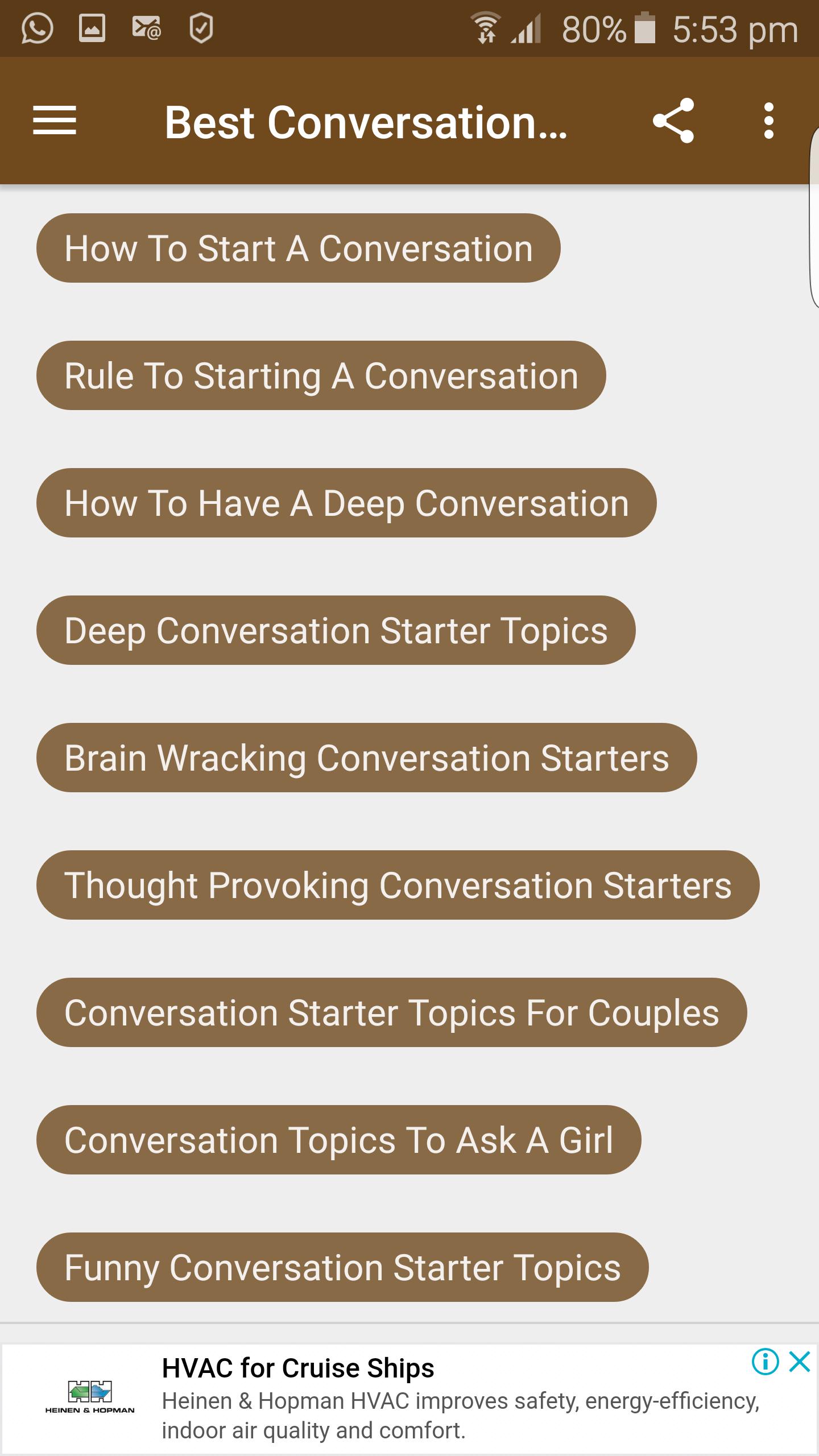 Best Conversation Starters for Android - APK Download