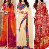 Bandhej Saree Design & Styles. Zeichen