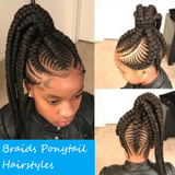 Braids Ponytail Hairstyles icône