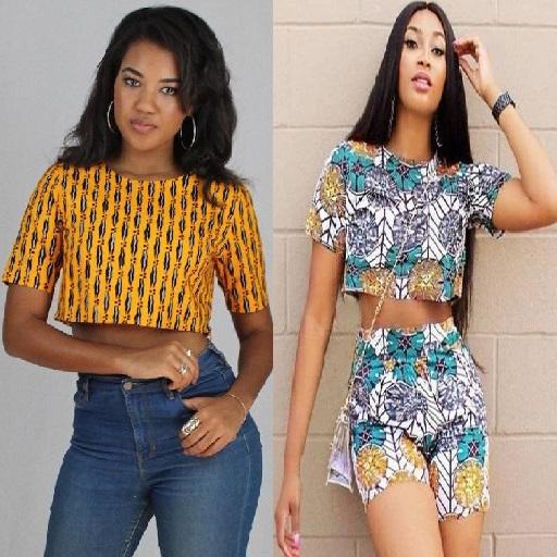 Ankara Crop Tops Style.