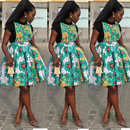 Short Ankara Flare Gowns aplikacja