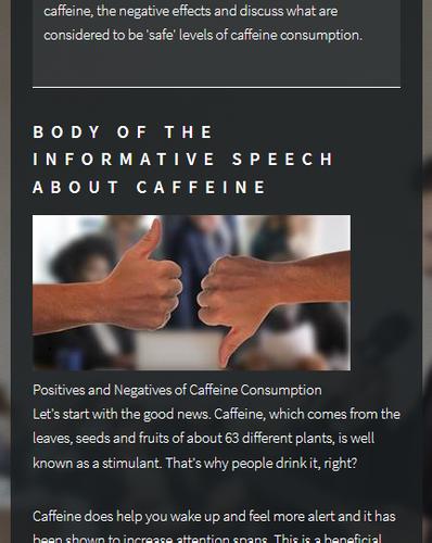 caffeine informative speech