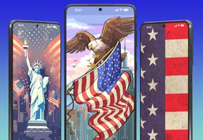 پوستر American Flag Wallpaper