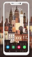 Pixel Art City Wallpaper capture d'écran 1