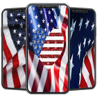 American Flag Wallpaper-icoon