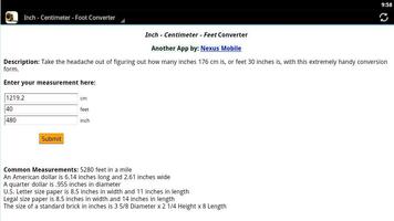 Inch/cm/Foot Conversion screenshot 3