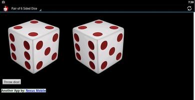برنامه‌نما 2 Dice Roller - 6 sided عکس از صفحه