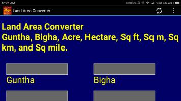 2 Schermata India Land Area Converter