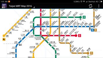 Taipei Metro MRT Train Map 2018 capture d'écran 1