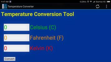 Degree Celsius to Kelvin Fahrenheit Converter screenshot 1