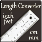 inch to cm mm feet yard km icon