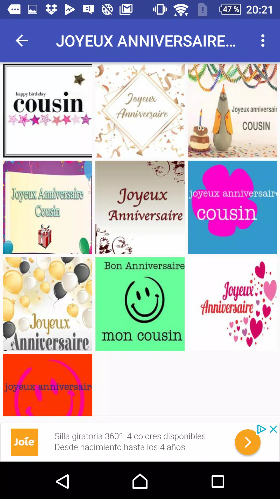 Joyeux Anniversaire Cousin Pour Android Telechargez L Apk