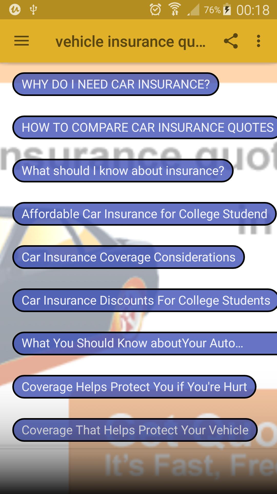 vehicle insurance quotes best car insurance USA for Android dromov