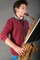 Guide to saxophone lessons poster