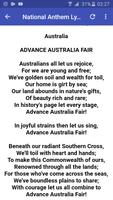 Hymne national de l'Australie capture d'écran 3
