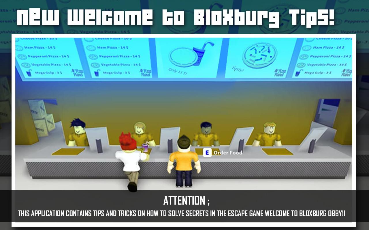 Simulator Welcome To Bloxburg Roblox Tips For Android Apk Download - food menu bloxburg roblox
