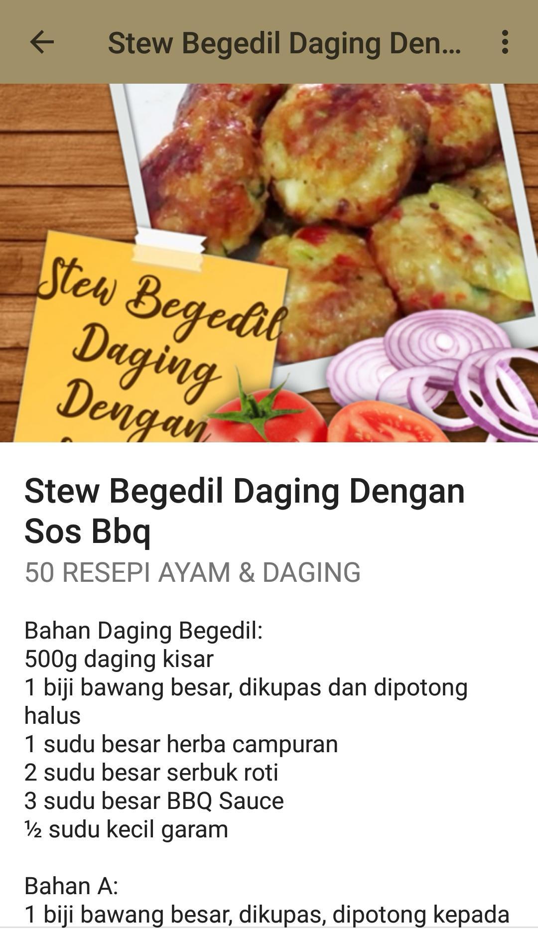 50 Resepi Ayam Daging For Android Apk Download