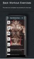 Zurück Workout-Übungen Plakat