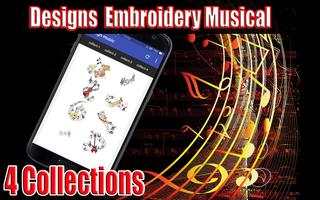 60 Design musical Embroidery poster