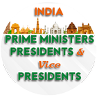 Prime Ministers Presidents Vice Presidents India 아이콘