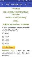 SSC Constable Rifleman (GD) Exam Papers Solved screenshot 1