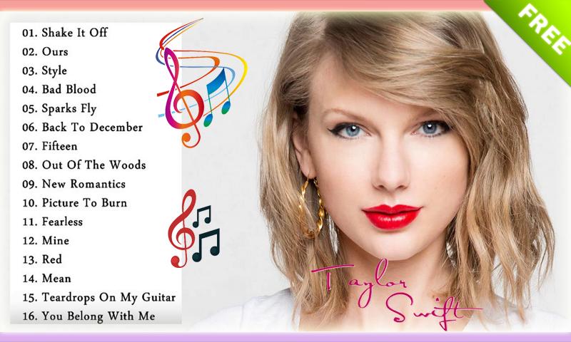 Taylor Swift Songs mp3 APK pour Android Télécharger