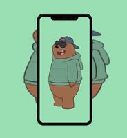 Cute Bear Cartoon Wallpaper ảnh chụp màn hình 2